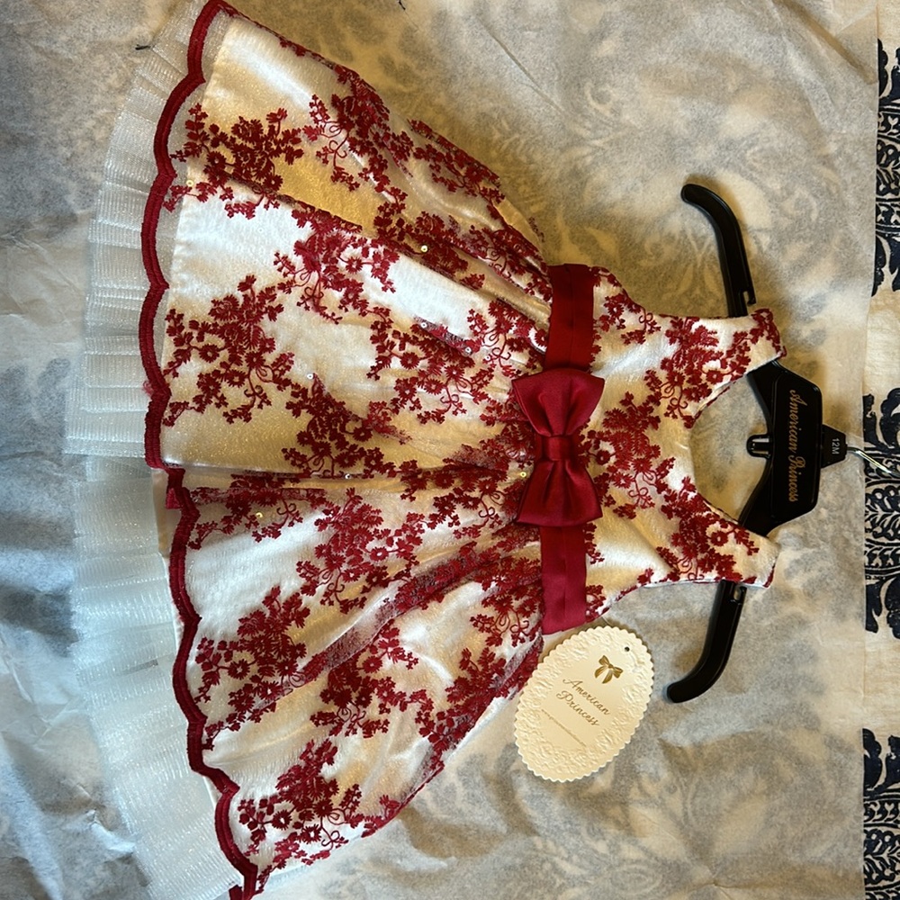 American princess, red, and white dress in new condition 12 months - Picture 3 of 12